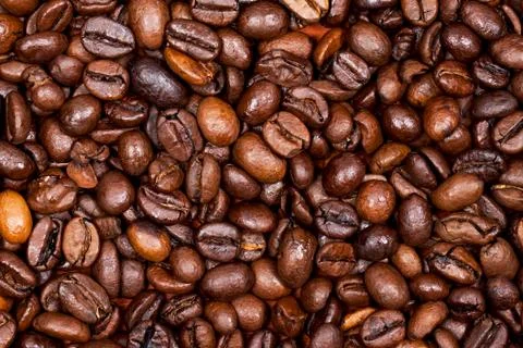 Coffee beans close-up Stock Photos