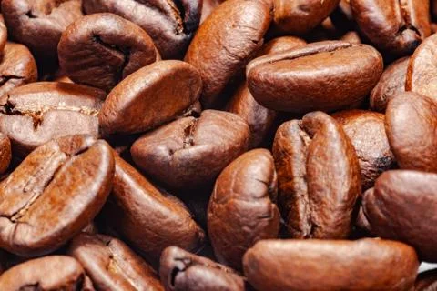 Coffee beans close-up Stock Photos