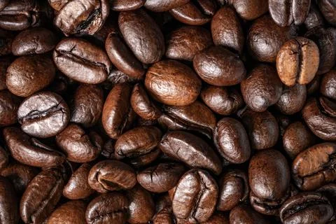 Coffee beans close up Stock Photos
