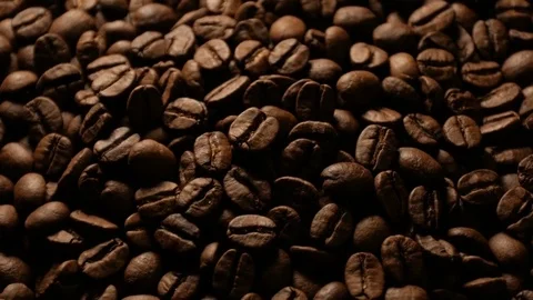 Coffee beans close-up rotate Stock Footage 74773121
