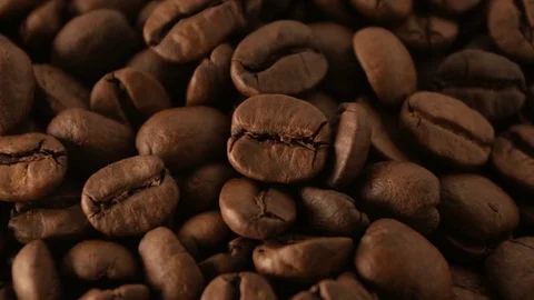 Coffee beans close-up rotate Stock Footage 74773658