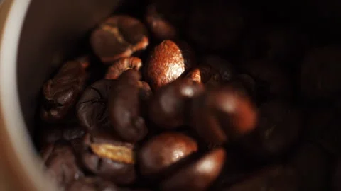 Coffee Beans close up shot Stock Footage 238988073