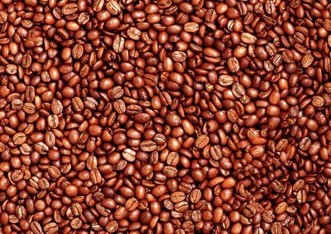 Coffee beans closeup background Stock Photos