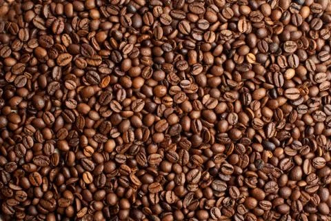 Coffee beans closeup background Stock Photos