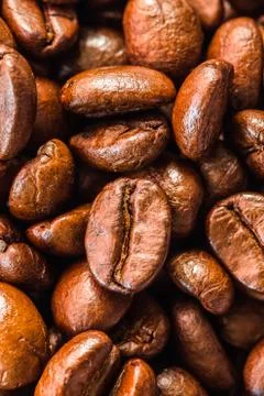 Coffee Beans closeup background Stock Photos