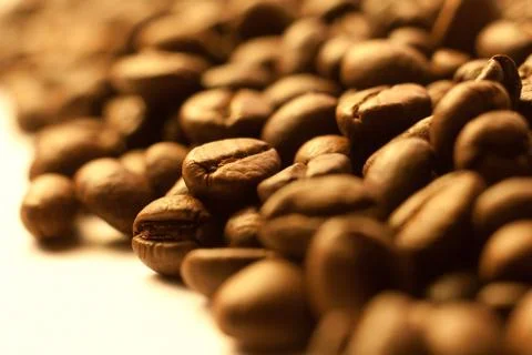Coffee beans closeup background Stock Photos