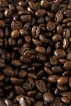 Coffee beans closeup background Stock Photos