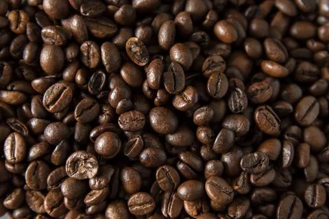 Coffee beans closeup background 写真素材