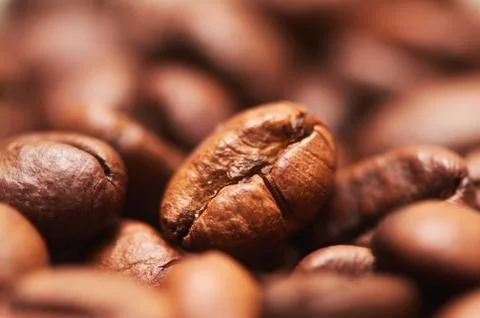 Coffee beans closeup Stock Photos