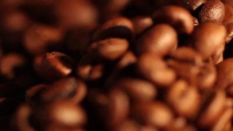 Coffee beans - closeup shot Stock Footage 71715487