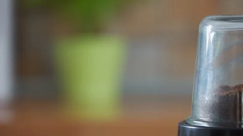 Coffee beans in coffe grinder Stock Footage 114490245