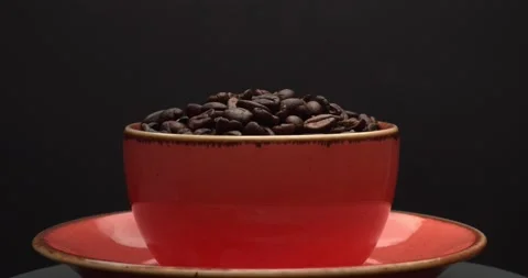 Coffee beans in a coffee cup Stock Footage 221170932