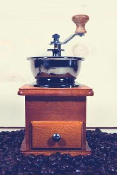 Coffee beans Coffee grinder Stock Photos