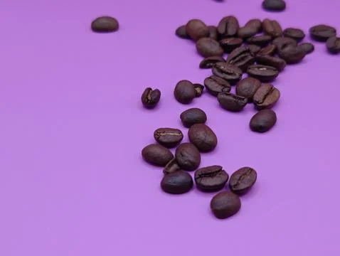 Coffee beans composition on a bright background Stock Photos