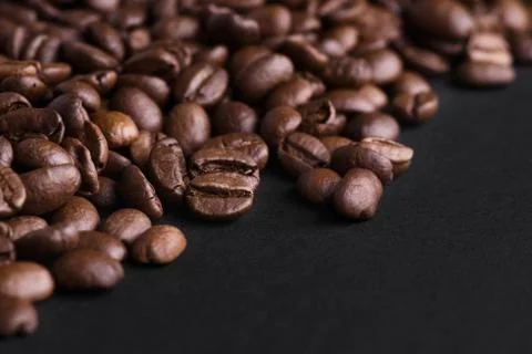 Coffee beans, composition of coffee beans, coffee beans background Stock Photos