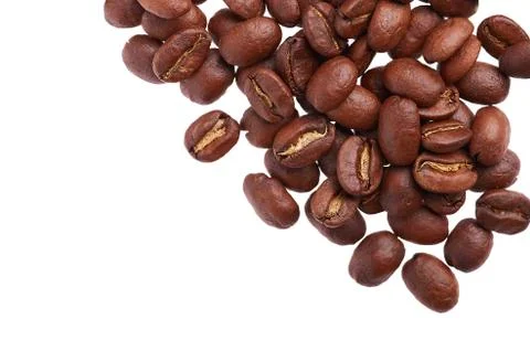 Coffee beans in the corner 库存照片