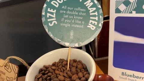 Coffee Beans in a Cup Stock Footage 168657719