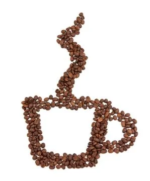 Coffee beans cup Stock Photos