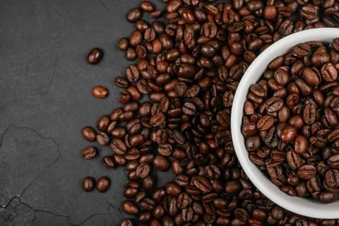 Coffee beans in the cup Stock Photos