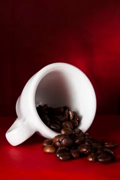Coffee Beans in Cup Stock Photos