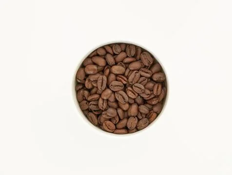 Coffee beans in a cup Stock Photos