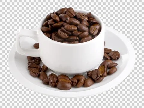 Coffee beans in a cup Foto stock