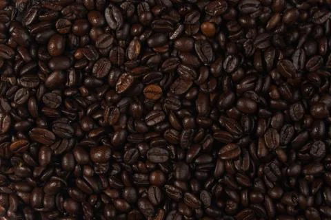 Coffee beans dark roasted background texture material Stock Photos
