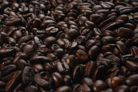 Coffee beans dark roasted background texture material Stock Photos