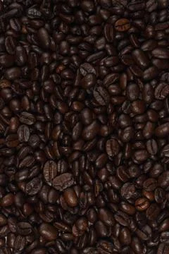 Coffee beans dark roasted background texture material Stock Photos