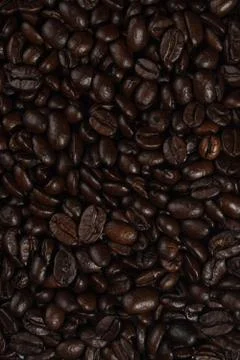 Coffee beans dark roasted background texture material Stock Photos