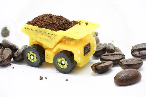 Coffee beans delivered Stock Photos
