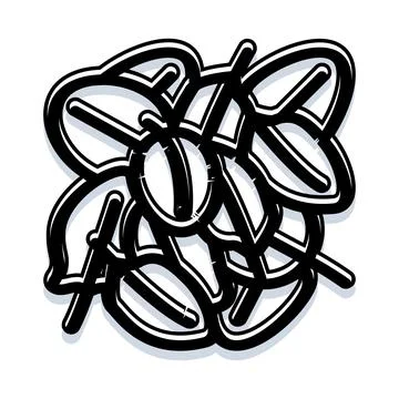 Coffee beans design creating abstract pattern illustration Stock Illustration