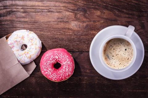 Coffee  beans donut Stock Photos