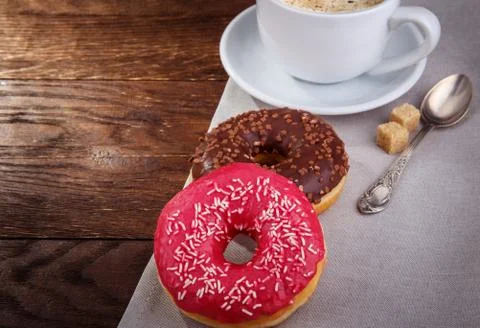 Coffee  beans donut Stock Photos