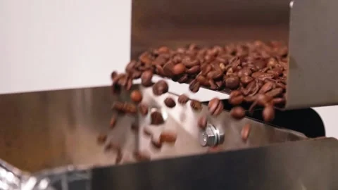 Coffee beans dosing machine - vibration Stock Footage 202259828