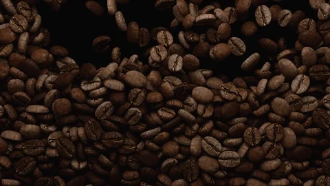 Coffee Beans Down With Alpha Stock-Footage 123865197