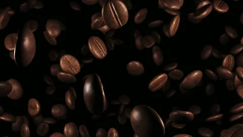 Coffee beans down Stock Footage 166428161
