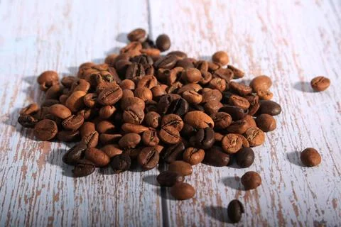 Coffee beans, drinks, roasted, background Stock Photos