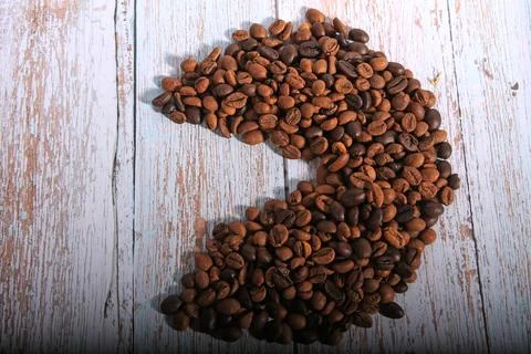 Coffee beans, drinks, roasted, background Stock Photos