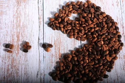 Coffee beans, drinks, roasted, background Stock Photos