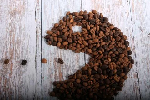 Coffee beans, drinks, roasted, background Stock Photos