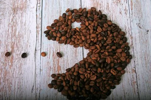 Coffee beans, drinks, roasted, background Stock Photos
