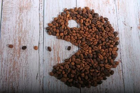 Coffee beans, drinks, roasted, background Stock Photos