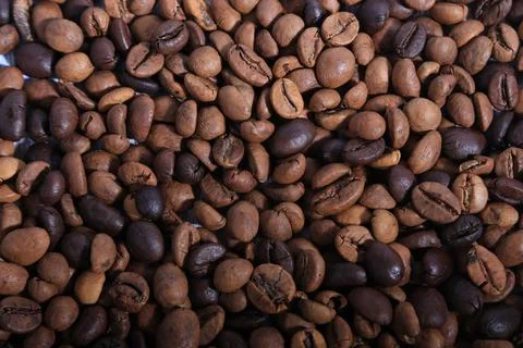 Coffee beans, drinks, roasted, background Stock Photos