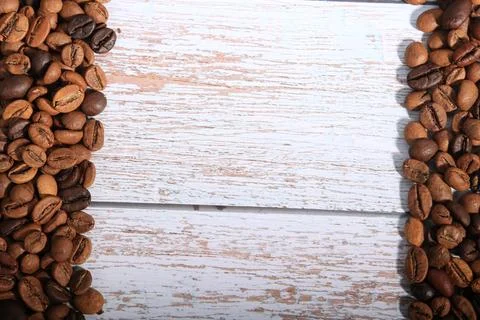 Coffee beans, drinks, roasted, background Stock Photos