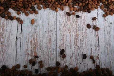 Coffee beans, drinks, roasted, background Stock Photos