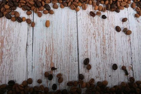 Coffee beans, drinks, roasted, background Stock Photos