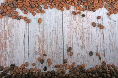 Coffee beans, drinks, roasted, background Stock Photos