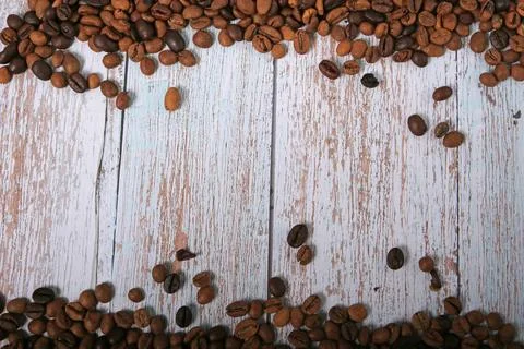 Coffee beans, drinks, roasted, background Stock Photos
