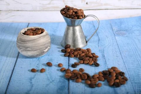 Coffee beans, drinks, roasted, background Stock Photos
